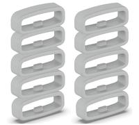 10-Pack Replacement Fastener Rings Compatible with Garmin Bounce 2/Bounce, Secure Keeper Loops Smart Watch Bands Holder Strap Accessories (Gray)