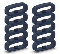 10-Pack Replacement Fastener Rings Compatible with Garmin Bounce 2/Bounce, Secure Keeper Loops Smart Watch Bands Holder Strap Accessories (Blue)