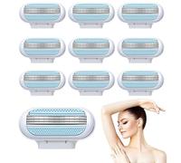 10 Pack Replacement Razor Blades for Gillette Venus Extra Smooth Women's Razors | 3-Layer Washable Refills Razor Blade | Smooth Shaving Blue Blades | Easy to Replace