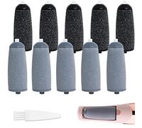 10 Pack Replacement Roller Refills Compatible with Finishing Touch Flawless Pedi Electric Tool File Include a Cleaning Brush (5 Coarse & 5 Fine Rollers)