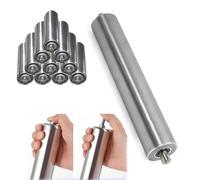 10-Pack Replacement Roller Transporters Industrial Rollers with Bearings for Motorized or Non-Motorized Use Stainless Steel 38mm Diameter 100mm Length Perfect for Warehouse Automation
