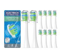 10 Pack Replacement Toothbrush Heads Compatible with 7am2m Electric Toothbrush, White