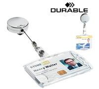 10-Pack Retractable Badge Reel & Belt Clip for ID/Keys, Durable, Chrome