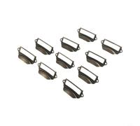 10 Pack Retro Bronze Label Pull Handles for Drawers, Jewelry Boxes, Cabinets and File Card Holders, 70x30mm Iron Antique Style with Screws