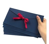 10 Pack Retro Kraft Envelope with Ribbon Gift Card Premium Buckle Envelopes for Handmade Invitations Letters Wedding Birthday or Festival Cards