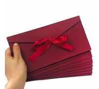 10 Pack Retro Kraft Envelopes Buckle Envelope with Ribbon Gift Card Premium Envelopes for Handmade Invitations Letters Wedding Birthday or Festival Cards Envelopes