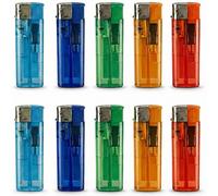 10 Pack Reusable Electronic Lighters with Adjustable Flame | Safe & Reliable Refillable Lighters for Home, BBQ, and Candles