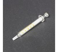 10 Pack Reusable Glass Syringes, 1ml Glass Syringe Standard Diameter Caliber Injector Laboratory Sampler