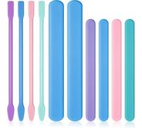 10 Pack Reusable Silicone Stirring Tools for Epoxy Resin | Wax and Candle Making | Multi-Size Mixing with Modern Design for Various Crafting Needs