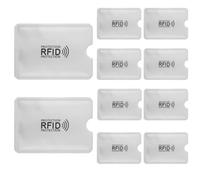 10 Pack RFID Card Holder Protector Sleeves - Slim & Durable Credit Card Protector, NFC RFID Blocking Sleeves for Contactless Debit, Credit & Bank Cards, Secure Shielding from Electronic Theft
