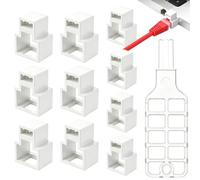 10-pack RJ45 Network Cable Locks With 1 Key, RJ45 Cable Lock | Dust Cover With 1 Key | RJ45-Network Cables Lock | For Home School Lab Workplace Conference Room Laptop Computer Router