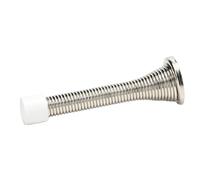 10 Pack Rok Hardware 3"" (76mm) Flexi Spring Heavy Duty Wall Door Stop Bumper Brushed Nickel