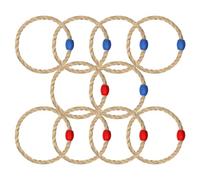 10 Pack Rope Ring Toss Game Replacement Parts for Kids and Adults, Outdoor Toss Rings for Speed Agility Practice Game,Yard Games Lawn Games for Party(Red and Blue)