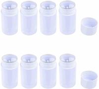 10 Pack Round Empty Deodorant Containers Plastic Twist-up Deodorant Bottles Refillable Lip Balm Tubes for DIY Deodorant Lip balm Lipstick Easy to Fill (75ml,White)