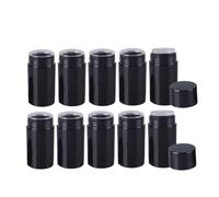10 Pack Round Empty Deodorant Containers Plastic Twist-up Deodorant Bottles Refillable Lip Balm Tubes for DIY Deodorant Lip balm Lipstick Easy to Fill (75ml,Black)