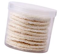 10 Pack round Loofah Makeup Remover Pads for Facial Cleansing | Beige, Works with Liners and Eye Shadow, Skin Types, Reusable Set of Ten