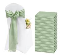 10 Pack Satin Chair Ribbons 17 x 275 cm Rose Gold Bow Ties Wedding Chair Covers Party Decorations Banquet Supplies Baby Shower Decor Event Decor