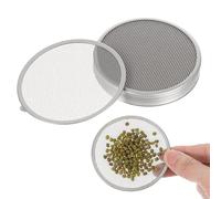 10 Pack Seed Sprouting Jar Lids, Stainless Steel Screen Filter Strainer Lid for 86mm Wide Mouth Mason Jar Sprouting Lids Mesh Bean Sprout Sieve Lids for Bean, Alfalfa, Broccoli