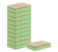 10 Pack Seep Eco Sponges - Biodegradable Washing Up Sponges with Scratch, Natural Compostable Sponge Scourers for Kitchen - Free Cleaning for Non-Stick Pans & Dishes