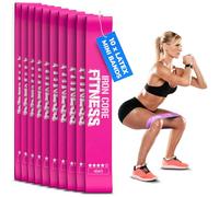 10-Pack Set Heavy Resistance Booty Bands - Latex Mini Loop Bands for Workout, Glutes, Legs & Physical Therapy - Small Exercise Band in Bulk for Women and Men - Ideal for Gyms, Studios, and Trainers