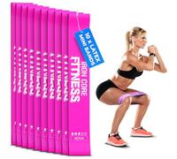 10-Pack Set Medium Resistance Booty Bands - Latex Mini Loop Bands for Workout, Glutes, Legs & Physical Therapy - Small Exercise Band in Bulk for Women and Men - Ideal for Gyms, Studios, and Trainers