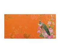 10 Pack Shagun Money Envelopes Peacock Rose Flower Decorative Cash Gift Wallets for Weddings, Engagements, Birthdays, Eid & Festive Celebrations (Orange)