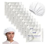 10 Pack Shampoo Cap No Rinse, Hair Washing Aids for Elderly Disabled, No Rinse Shampoo Cap Hair Cleansing Hats Suitable Post Surgery Hospital Camping Travel Festival