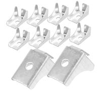 10 Pack Shelf Clips for Cabinets, Steel Support Pegs | 2.5x1.5x1.5cm Size, Silver Finish, for Adjustable Shelves in Office or Pantry Use
