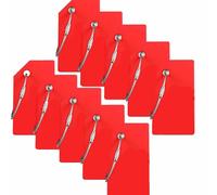 10 Pack Silicone Luggage Tags - Waterproof & Durable Travel Accessories with Easy-Hanging Design Bright Red Color for Quick Luggage Identification Suitable for Suitcases Backpacks Briefcases