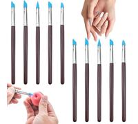 10 PACK Silicone Paint Brush, Silicon Color Shapers Brushes, Clay Color Sculpting Shapers, Brushes for Clay Sculpting Tools, Flexible Clay Sculpture Tools, for Painting, Masking Fluid, Clay Molding