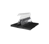 SONGMICS 10-Pack Trousers Hangers, Skirt Hangers, 360 Degree Swivel Hook,Black CRI07B-10,26 x 1.5 x 15.2 centimeters