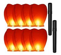 10 Pack Sky Chinese Lanterns, Lanterns to Release in Memory, Lantern Symbolizing Love and Happiness, Suitable for Unforgettable Days, Anniversaries, Weddings, Gatherings, Christmas, and Making Wishes