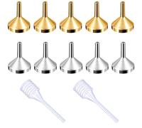 10 Pack Small Metal Funnel with 2 Pack Mini Pipette, Mini Funnel Small Funnels for Filling Small Bottles, Small Stainless Mini Funnels for Filling Small Bottles or Containers Atomizers Perfume Liquid