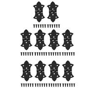 10 Pack Small Mini Hinges, Cabinet Drawer Box Butterfly Hinges with Screws, Vintage Furniture Hinges for Decorative DIY Crafts Wooden Box (Black)