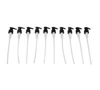 10 Pack Soap Dispenser Replacement Pumps Black, 24mm 28mm Screw Top Lotion Pump Heads with 120mm Dip Tubes for DIY Bottles, Round Head Liquid Dispenser Refills for(24mm)