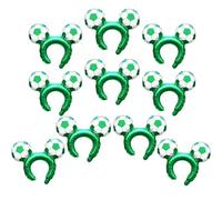 10 Pack Soccer Ball Foil Balloons with Stick, 21.8 Inch Cheering Balloons for World Cup Sport Theme Birthday Party Decorations