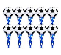 10 Pack Soccer Ball Foil Balloons with Stick, 21.8 Inch Cheering Balloons for World Cup Sport Theme Birthday Party Decorations