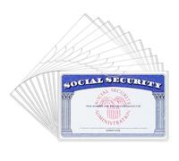 10 Pack Social Security Card Protector/Medicare Card Protector Sleeve/Social Security Card Holder/Credit Card Sleeves/Protective case for Drivers License、Credit Card 、SSN Card，3.8x2.32in., Clear