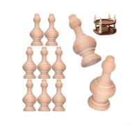 10 Pack Solid Wood Headboard Posts Roman Column Style For DIY Staining