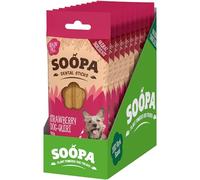 10 Pack Soopa Strawberry Dog-Quiri Dog Dental Sticks