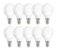 10-Pack Spectrum LED Drop Bulbs 1W E14 Matt 90lm Daylight 6000K Cool White