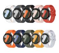 10-Pack Sport Band for Samsung Galaxy Watch 7 Band 40mm 44mm,No Gap Soft Silicone Strap for Galaxy Watch FE 6 5 4 Band 40mm 44mm/Watch 6/4 Classic 47mm 43mm 46mm 42mm/Watch 5 pro 45mm Men Women (10