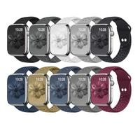 10 Pack Sport Bands Compatible with Apple Watch Band for Women Men All Versions 49mm 46mm 45mm 44mm 42mm 41mm 40mm 38mm,Breathable Soft Silicone Strap for iWatch Series 11 10 SE 9 8 7 6 5 4 3 2 1