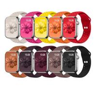 10 Pack Sport Bands Compatible with Apple Watch Band for Women Men All Versions 49mm 46mm 45mm 44mm 42mm 41mm 40mm 38mm,Breathable Soft Silicone Strap for iWatch Series 11 10 SE 9 8 7 6 5 4 3 2 1