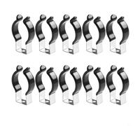 10 Pack Spring Terry Clips Narrow Base Heavy Duty Tool Storage Strap Pipe Clamp for Brooms Brushes Rakes 20mm-30mm
