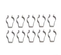 10 Pack Spring Terry Tool Clips 304 Stainless Steel Heavy-Duty Open Type for Organising Tools Brooms Brushes Rakes Pipes in Garage Shed Cabinet (21MM)