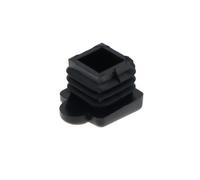 10 Pack Square Angled Chair Feet, 15mm - 25mm Plastic Feet for Furniture, Tube End Caps, Box Section, Angled Ribbed Insert (19mm x 19mm)