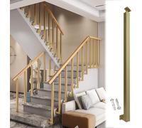 10-Pack Square Stair Railing Posts 90cm/35.4in DIY il Pillars with 270° Adjustable Bracket & Screws Metal Baluster Support