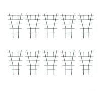 10 Pack Stackable Plant Trellis for Climbing Plants Green Plastic Vine Support Poles for Indoor Outdoor Garden Tomatoes Cucumbers and Sweet Peas 38x25cm