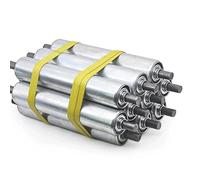 10 Pack Stainless Steel Conveyor Rollers - Industrial Gear Replacement Parts with Galvanized Ends - 25mm x 700mm for Factory Material Handling Solutions